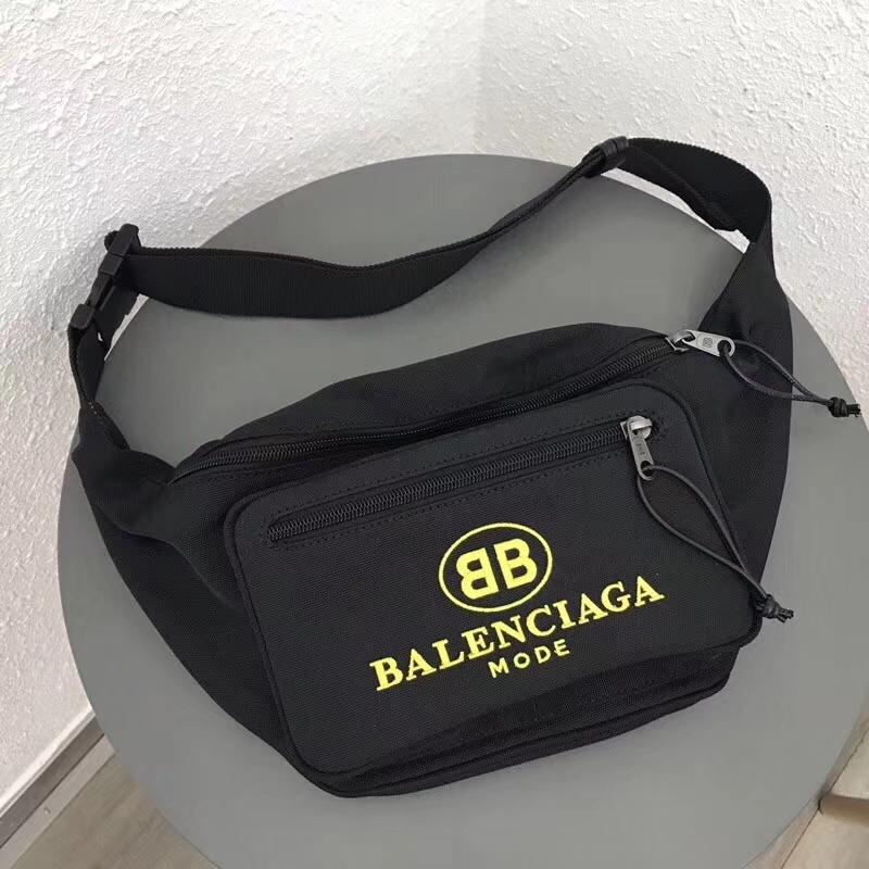 Balenciaga Bags 482389 Oxford cloth with black and yellow lettering